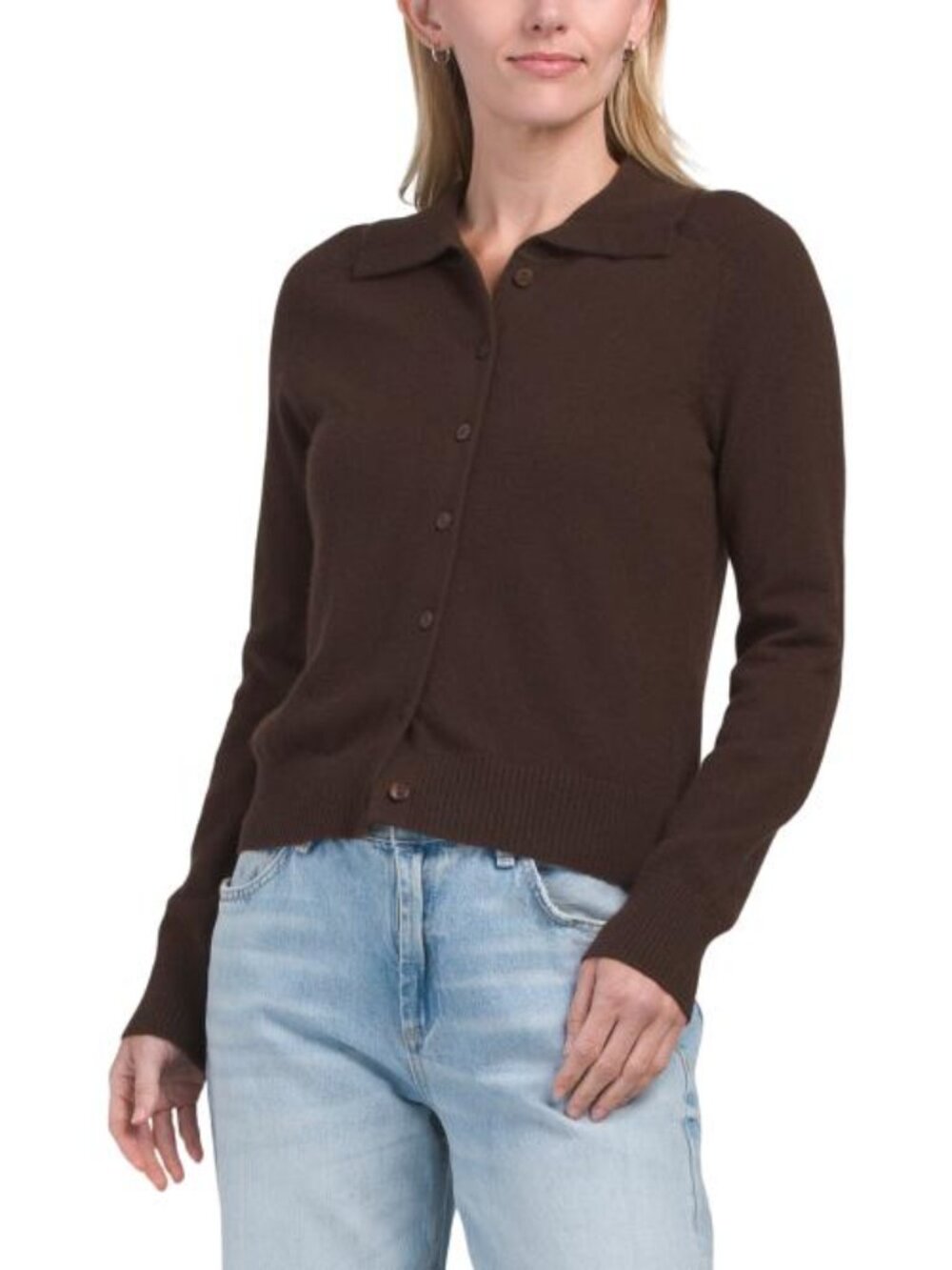 EQUIPMENT Cashmere Long Sleeve Polo Cardigan